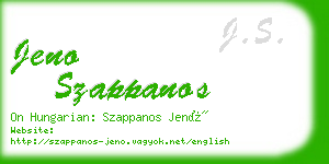 jeno szappanos business card